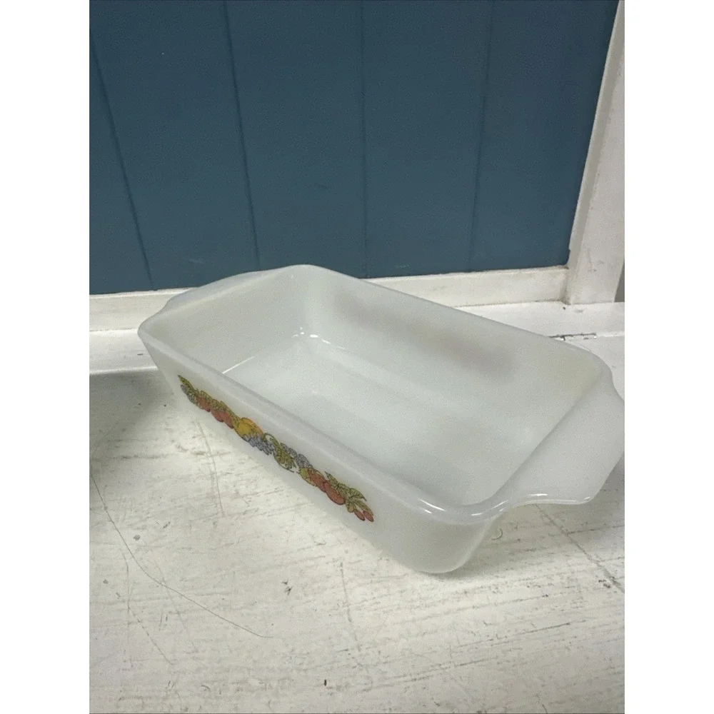 Lot Of 2 Anchor Hocking Fire-King Oval Casserole Dish + Rectangle Fruit 433 441